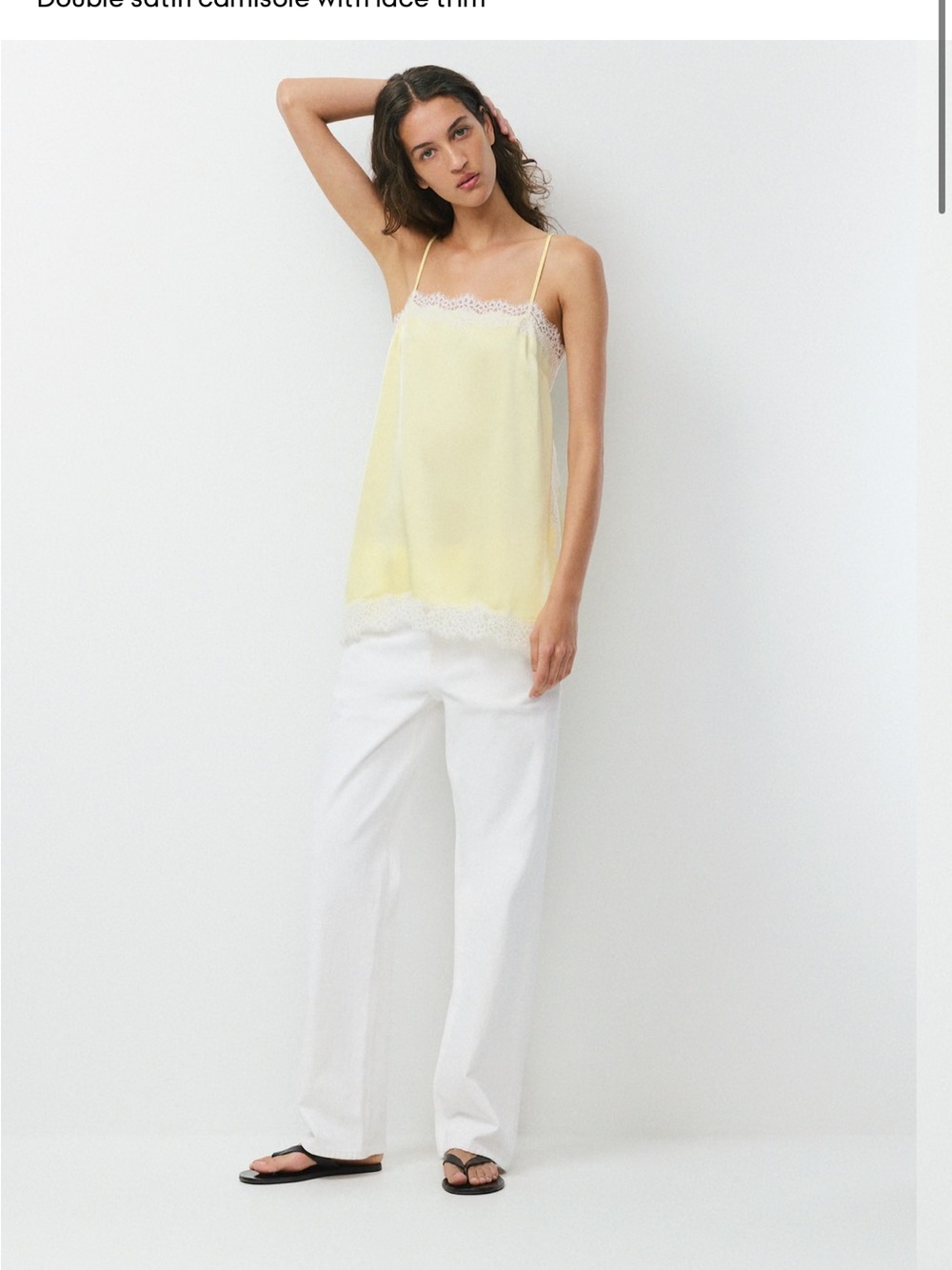 Aritzia Serif Satin Lace Cami